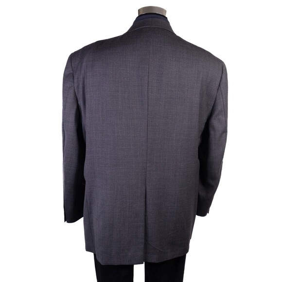 HART SCHAFFNER & MARX GOLD TRUMPETER Gray Wool 2 Button Sport Coat Jacket Sz 48R - Picture 8 of 13